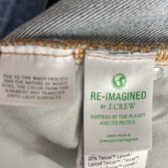 J. Crew Billie Demi Boot Crop Raw Hem Jeans Medium Wash - Size 27 - Picture 7 of 12